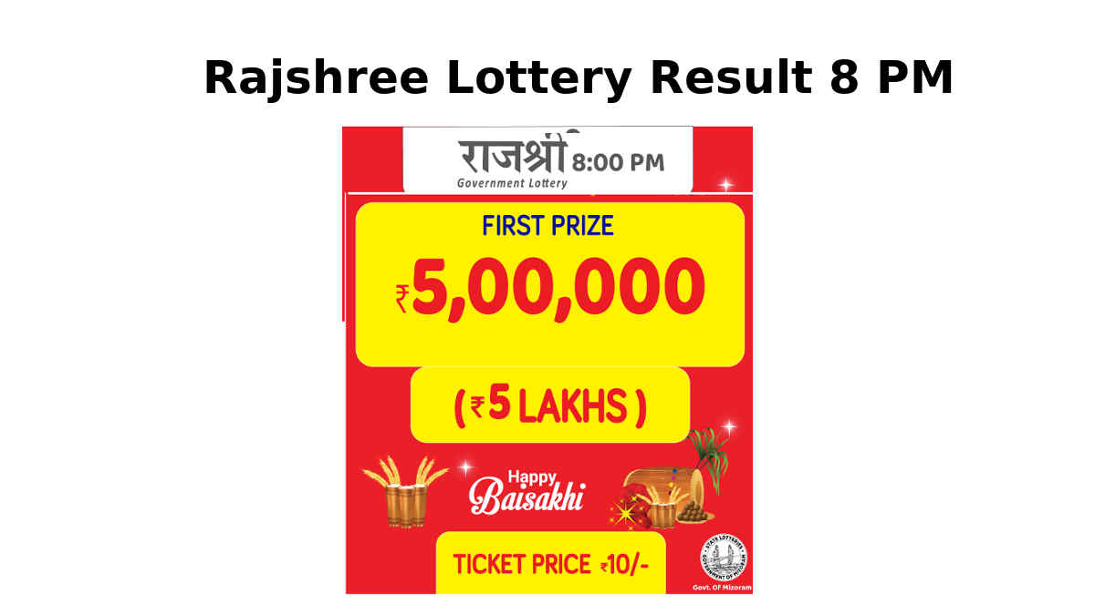 Mizoram Rajshree 8 PM Lottery Result