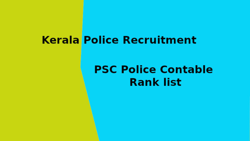 Police Constable Rank list